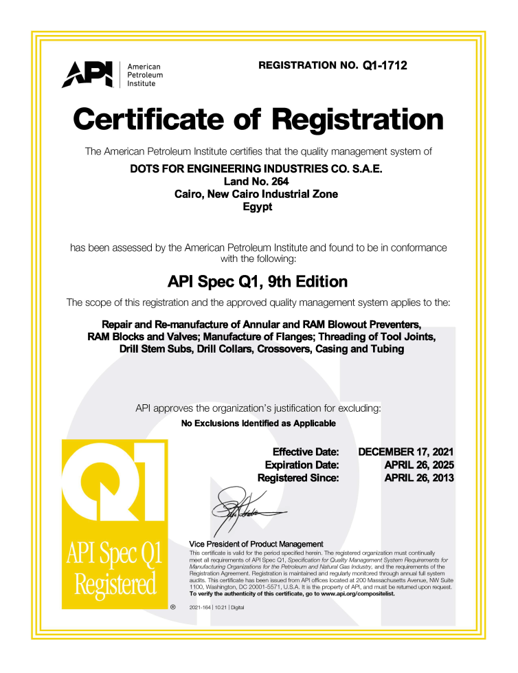 API Certificate Q1-1712